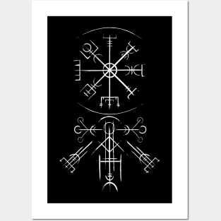 Viking Protection Symbol, Norse, celtic, Vegvisir, nordic Posters and Art